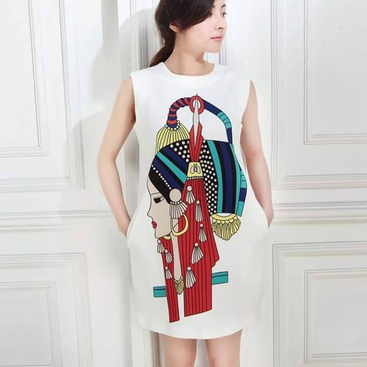 Cotton Dress with Print