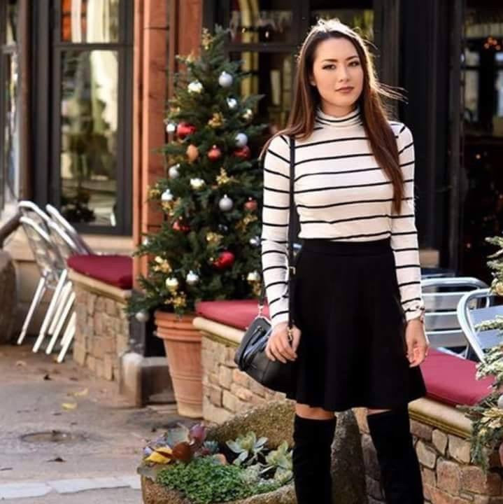 Long Sleeve Blouse & Skirt Terno