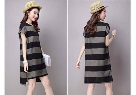 Linen Striped Dress