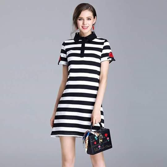 Patched Polo Dress